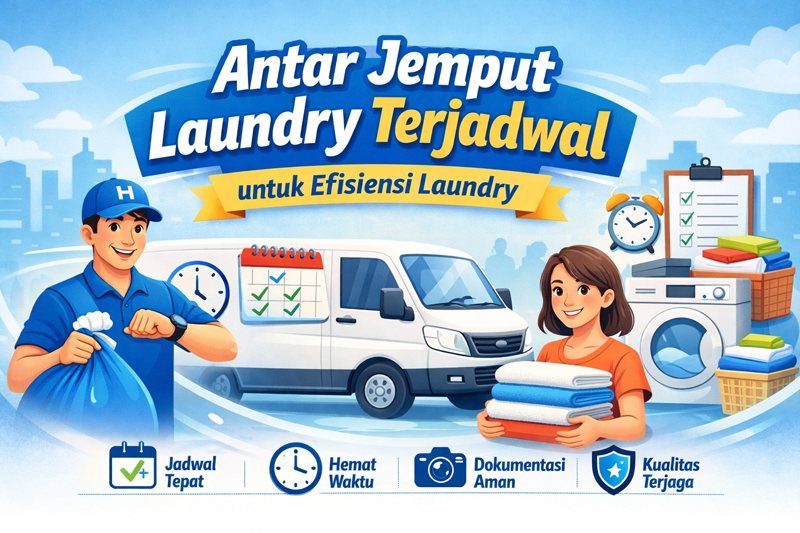 Antar Jemput Laundry Terjadwal untuk Efisiensi Laundry