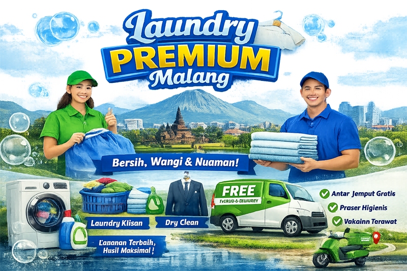 Laundry Kiloan Premium Malang dengan Layanan Antar Jemput Gratis Area Kota
